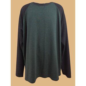 Orvis Mens Raglan Long Sleeve Green & Charcoal Shirt XL